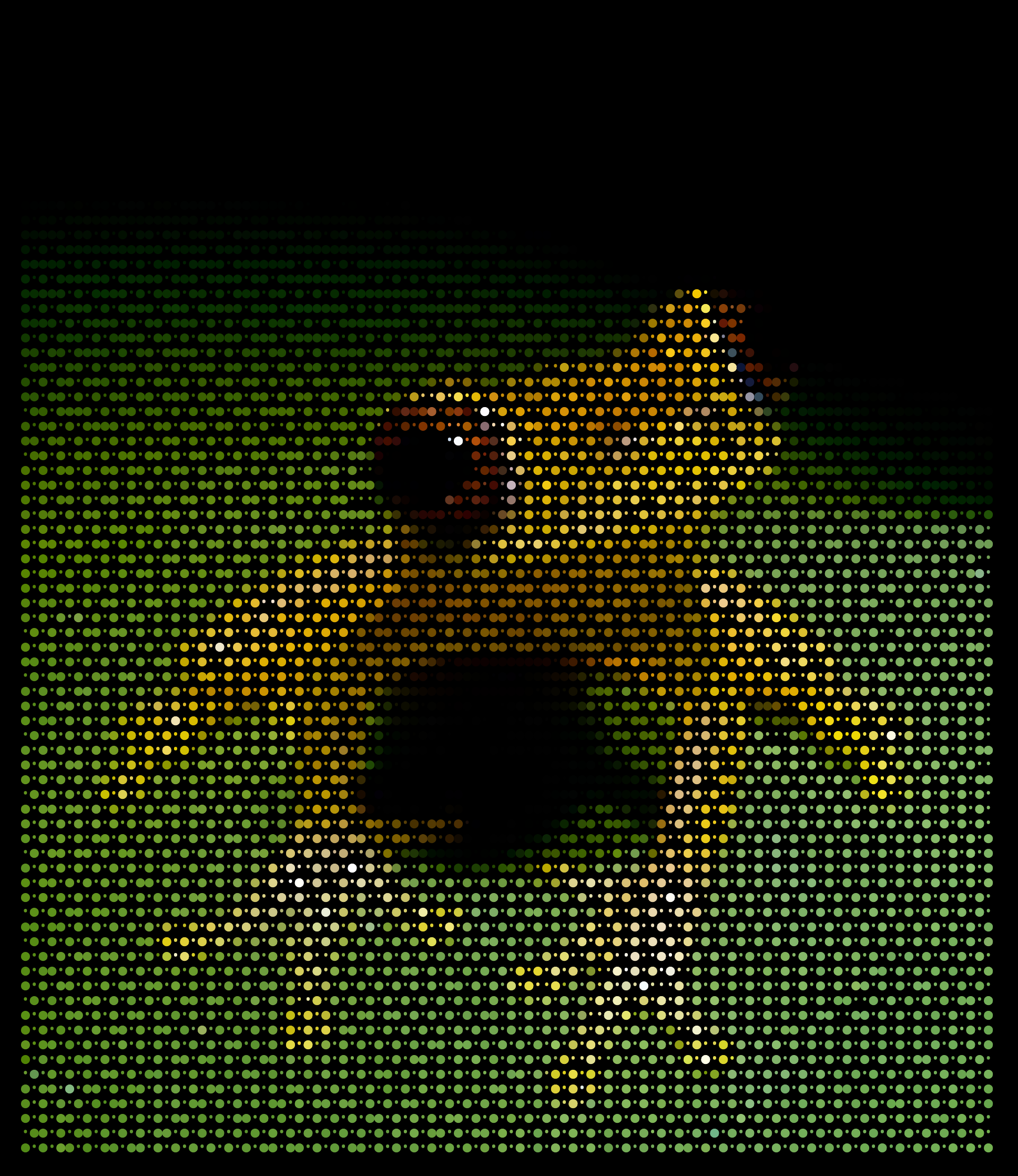 cowboy on horse image: ascii